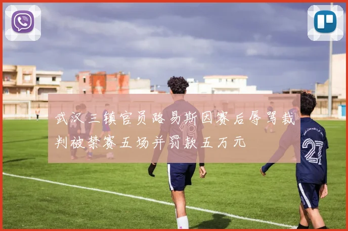 武汉三镇官员路易斯因赛后辱骂裁判被禁赛五场并罚款五万元